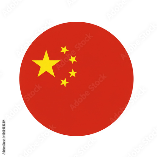 An easily scalable representation of China's national flag featuring red and yellow colors and stars, ideal for diverse designs.