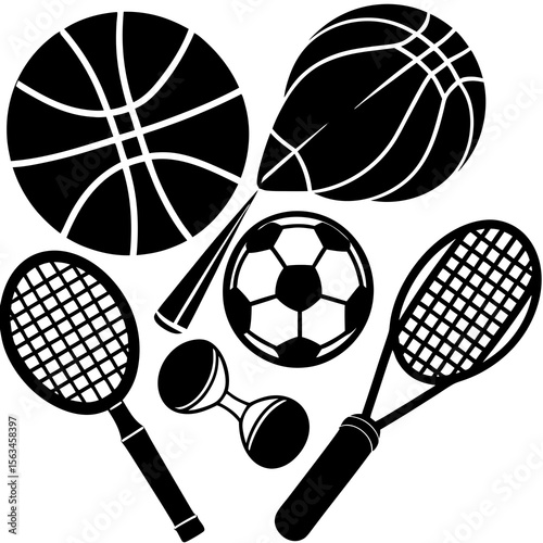 tennis racket and ball