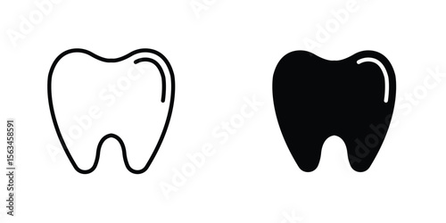 Tooth icon symbol logo graphic design element. EPS10