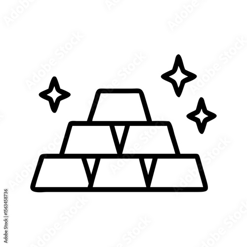 Shining Gold Bars: Stack of gold bars gleaming with a radiant shine, symbolizing wealth, prosperity, and success.