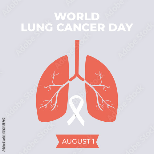 World lung cancer flyer illustration