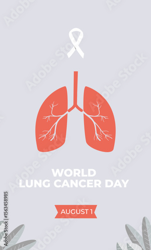 World lung cancer flyer illustration