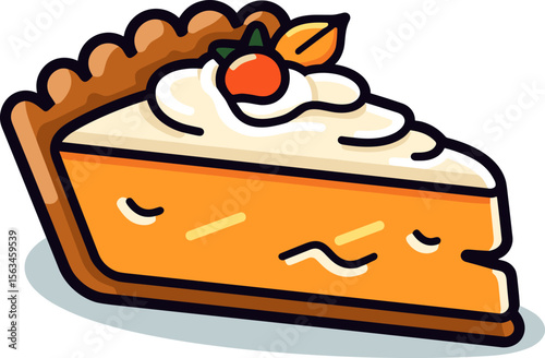 Delightful Slice of Pie: A Sweet Culinary Illustration