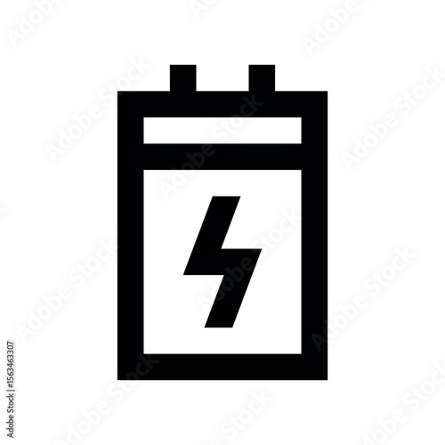 Illustration of battery charge icon vector illustration for energy power and electricity related designs and applications vector