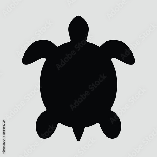 Silhouette sea turtle simple animal graphic marine life vector illustration