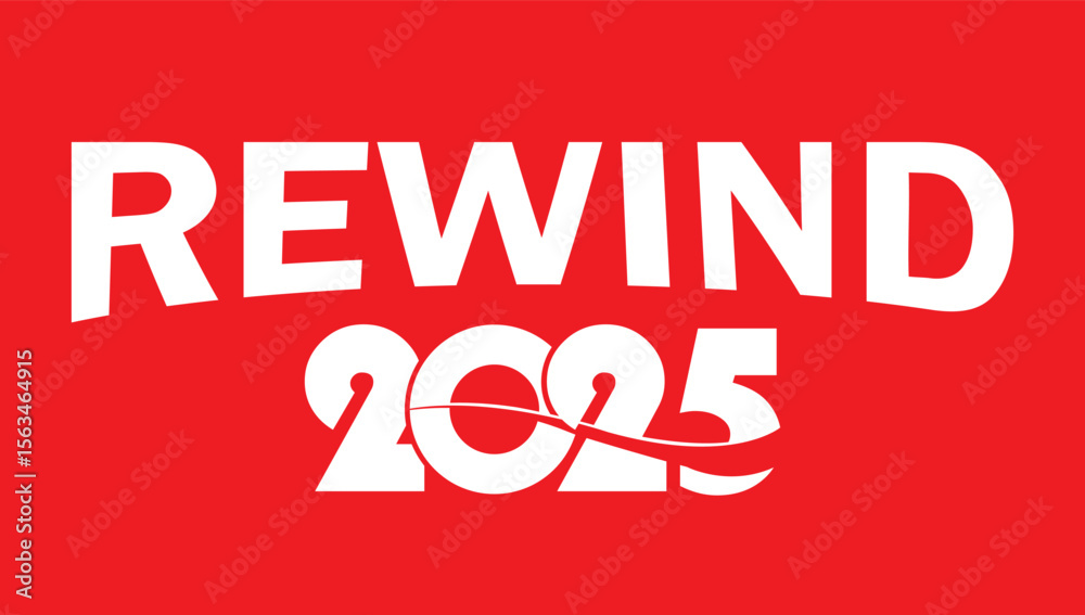 Fototapeta premium 2025 year rewind, Concept words 2024 REWIND. 2024 RECAP