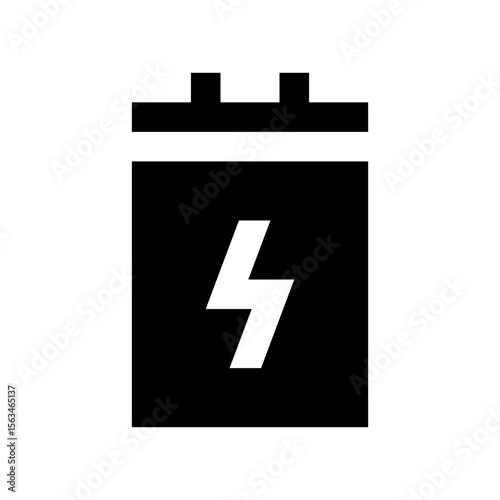 Illustration of battery power energy electric charge voltage cell car technology icon vector illustration design image vector