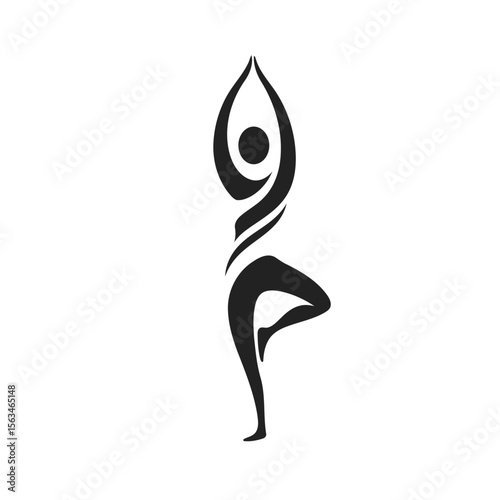An icon of a person in a minimalist yoga pose