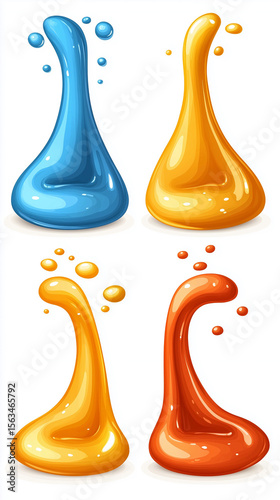 Abstract colorful vertical splash for smartphone design