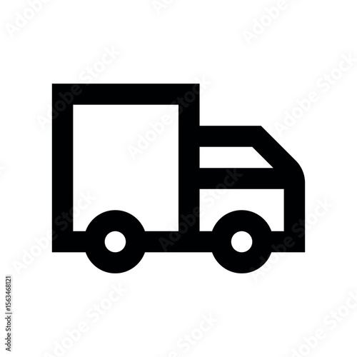 Illustration of delivery truck icon vector illustration for logistics and transportation services and cargo shipment design vector