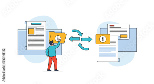 Efficient data transfer and document management for seamless information exchange between systems and users
