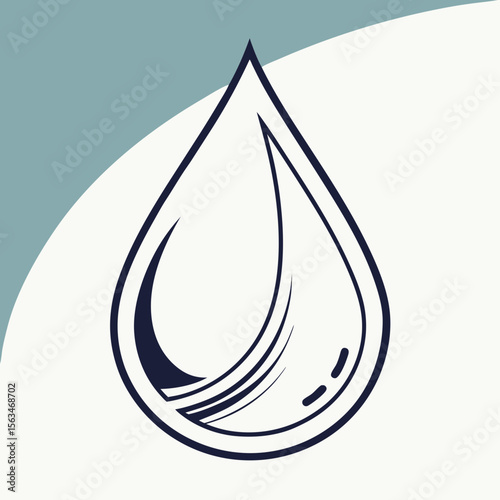 Modern Water Drop Logo Shape

