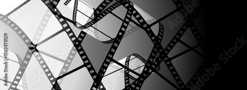 sfondo, video, cinema, pellicola cinema su sfondo blu