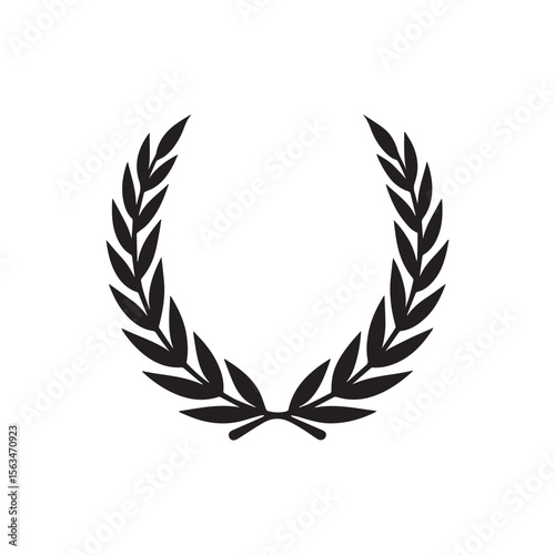 Laurel wreath silhouette vector design