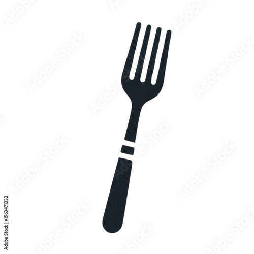 A minimalistic fork graphic is ready for use in restaurant menus, culinary blogs, or food-related designs with its clean style.