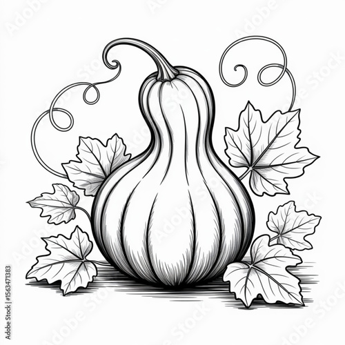 vector illustration of gourd 
