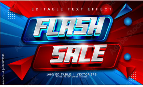 flash sale vector text effect with modern style design