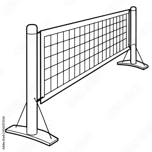 Black and white court divider net for pickleball net sports equipment