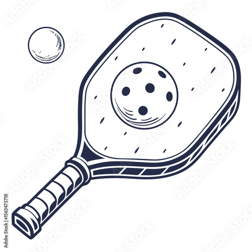 Pickleball paddle and ball sport equipment