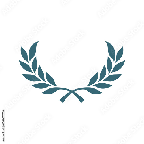 Laurel wreath silhouette vector design