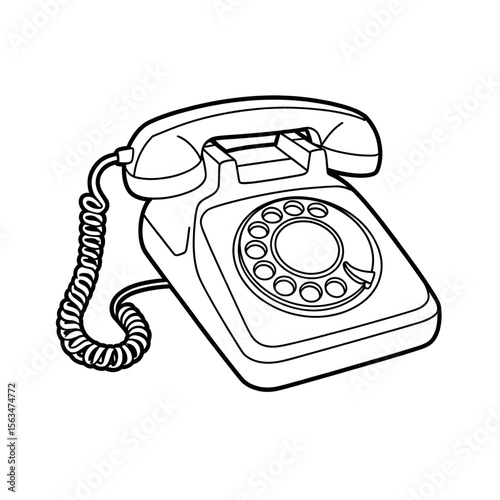retro old phone isolated on white 