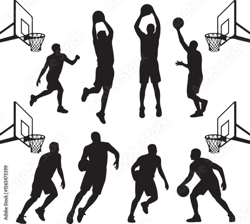 Basketball Player Silhouette Bundle – Slam Dunk SVG Clipart

Basketball Action Silhouettes – Digital Sports Vector Set

Hoop & Dunk Silhouette Design – SVG PNG for Cricut & Shirts

Basketball Silhouet