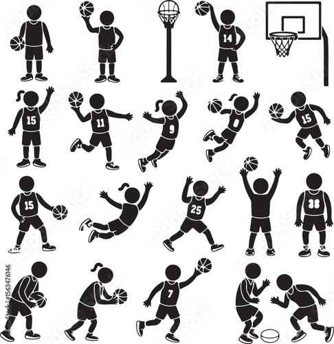 Basketball Player Silhouette Bundle – Slam Dunk SVG Clipart

Basketball Action Silhouettes – Digital Sports Vector Set

Hoop & Dunk Silhouette Design – SVG PNG for Cricut & Shirts

Basketball Silhouet