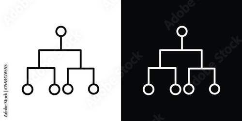 classification icon Design concept. Black and white line icons