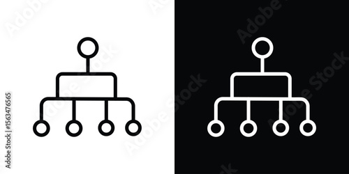 classification icon Design concept. Black and white line icons