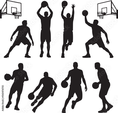 Basketball Player Silhouette Bundle – Slam Dunk SVG Clipart

Basketball Action Silhouettes – Digital Sports Vector Set

Hoop & Dunk Silhouette Design – SVG PNG for Cricut & Shirts

Basketball Silhouet