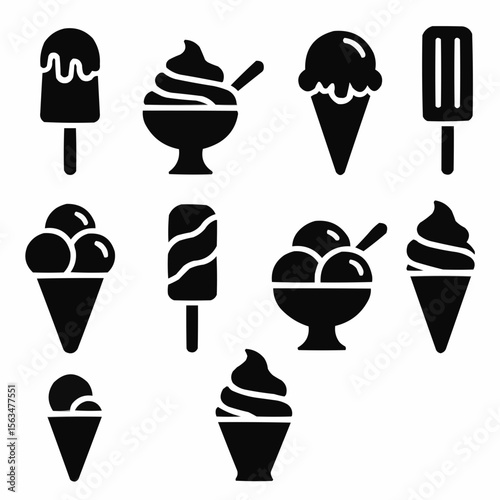 ice cream icon set