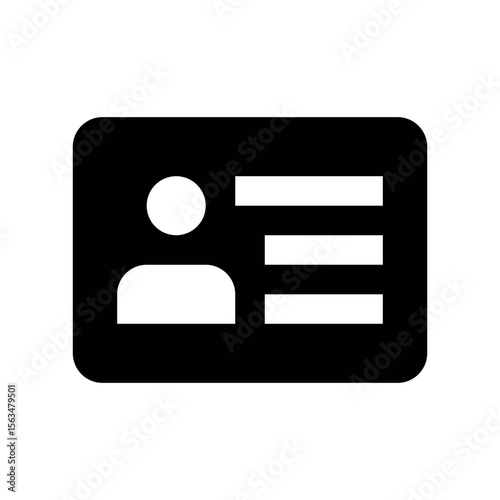Illustration of business card icon vector graphic for contact information and personal profile identification design use case vector