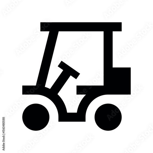 Illustration of golf cart icon vector graphic illustration for recreational sport golfing and transportation design use case vector