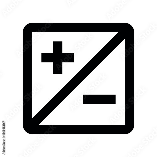 Illustration of plus minus icon vector image for contrast adjustment graphic design and user interface elements usage online design vector