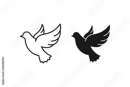 Holy Spirit Dove Icon, Christian Symbol of Peace and Faith