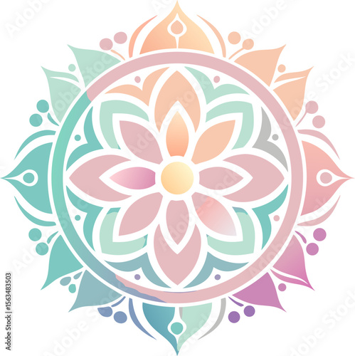 Pastel Watercolor Alpona Vector for Visiting Card Front