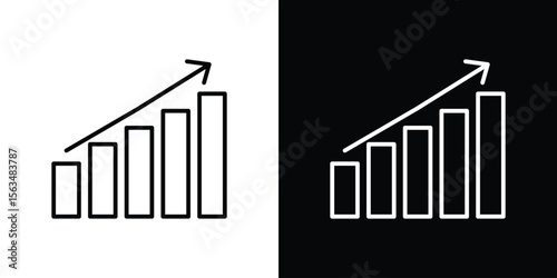 Stagflation icon Design concept. Black and white line icons