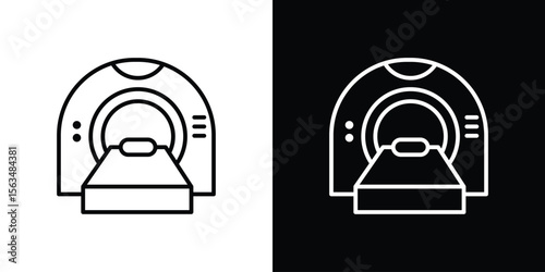 Tomography icon Design concept. Black and white line icons