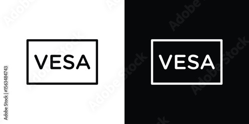 Vesa icon Design concept. Black and white line icons