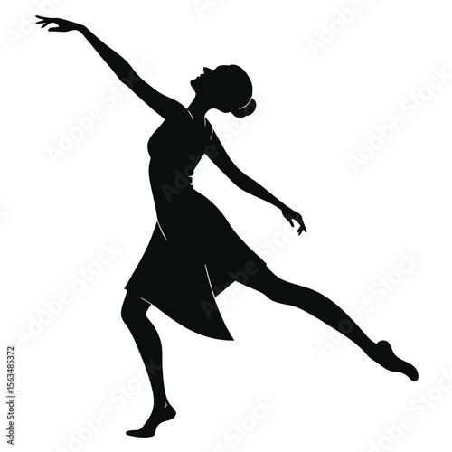 Elegant Ballerina Silhouette: Graceful Dance Pose