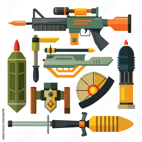 armaments weapon isolated on white background