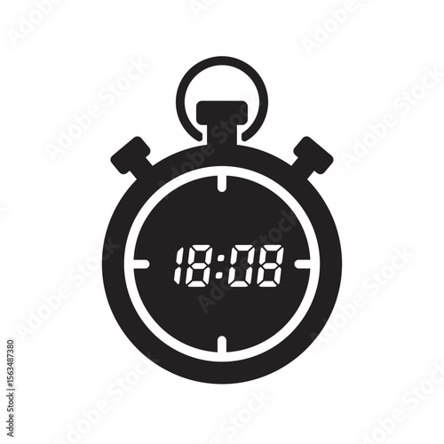 A digital stopwatch icon for timing