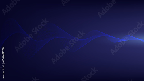 Blue digital wave background abstract flowing technology visualization design