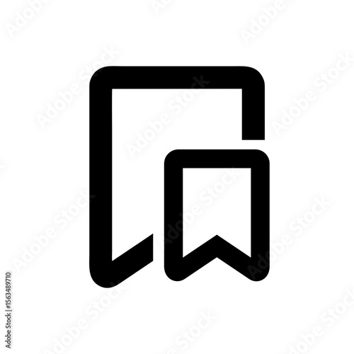 Bookmark Icon – Dual Tab Symbol for Saving and Organizing Content