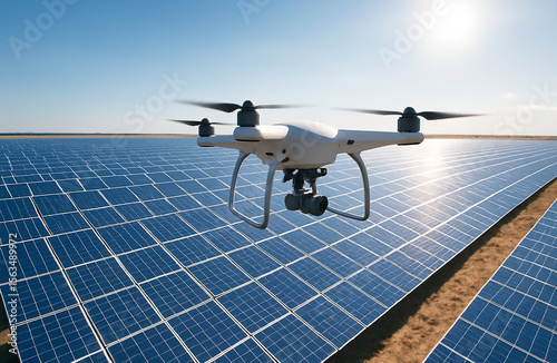 Drone Surveying Solar Panel Farm