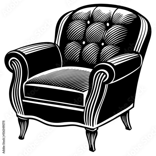 black leather armchair