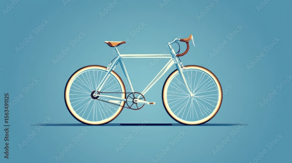 Stylized illustration of a road bike Stylized illustration of a road bike
