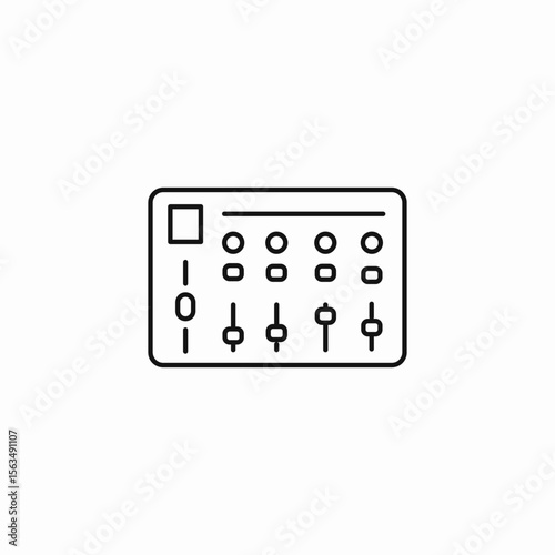 audio mixer board icon sign vector