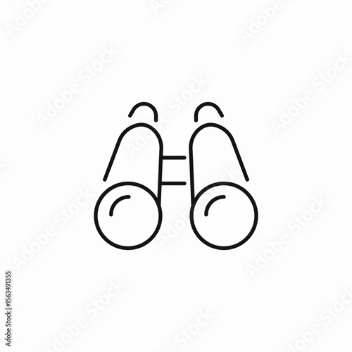 binoculars üatching device icon sign vector