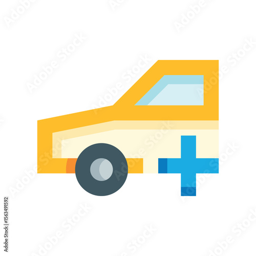 Illustration of car repair service add new vehicle auto mechanic maintenance plus sign automobile transport icon vector vector